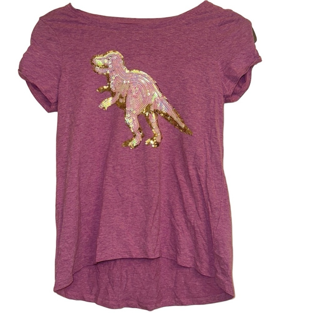 Crazy 8 purple dinosaur tee short sleeve large 10/12